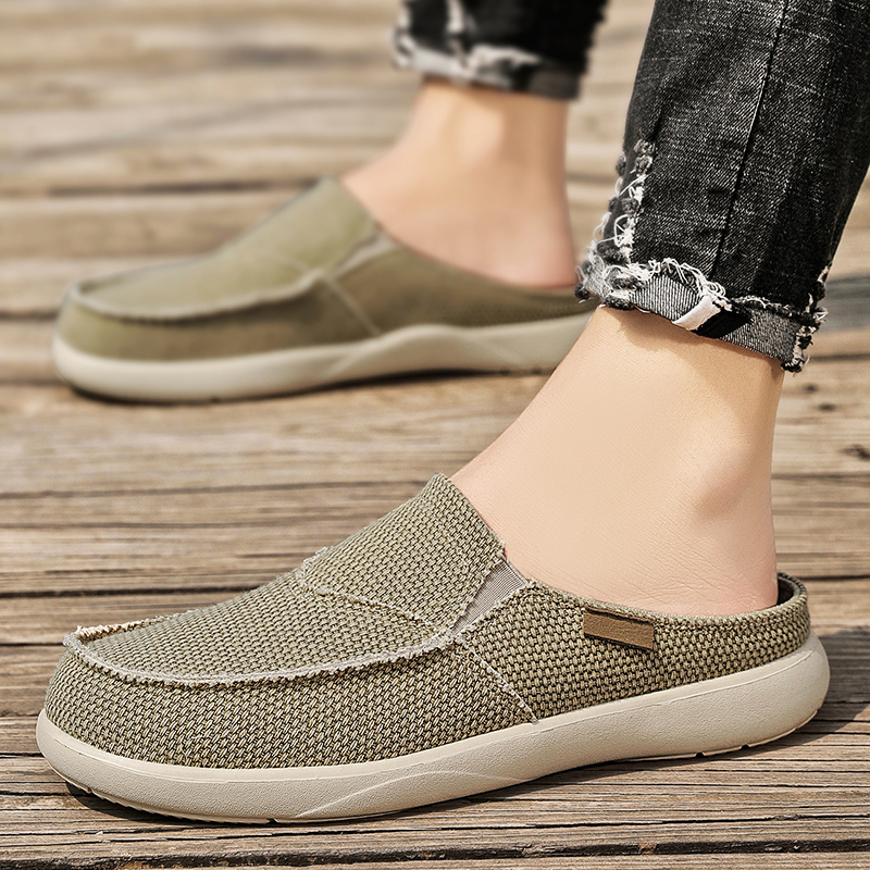 Men'S Shoes Comfortable Walking - Scarpe da uomo in tela slip-on,