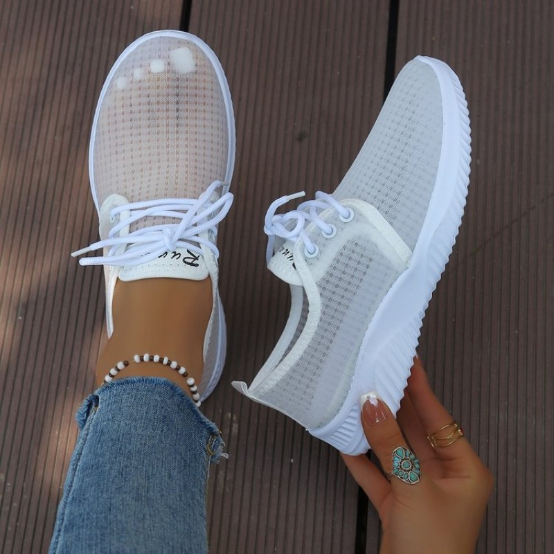 Casual Sneaker Low - Sneakers da Donna con Punta Rotonda