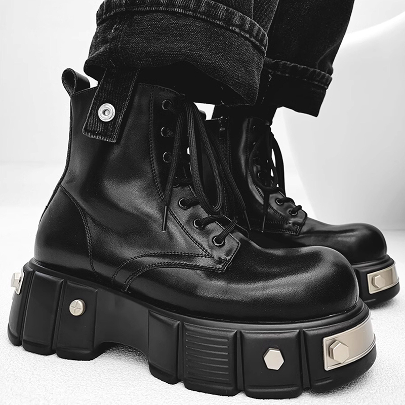 Men Shoes Branded - Stivali con plateau alto di design
