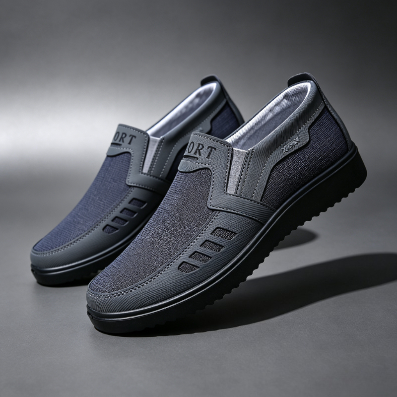 Men'S Shoes Comfortable Walking - Mocassini da Uomo in Tela Slip-On